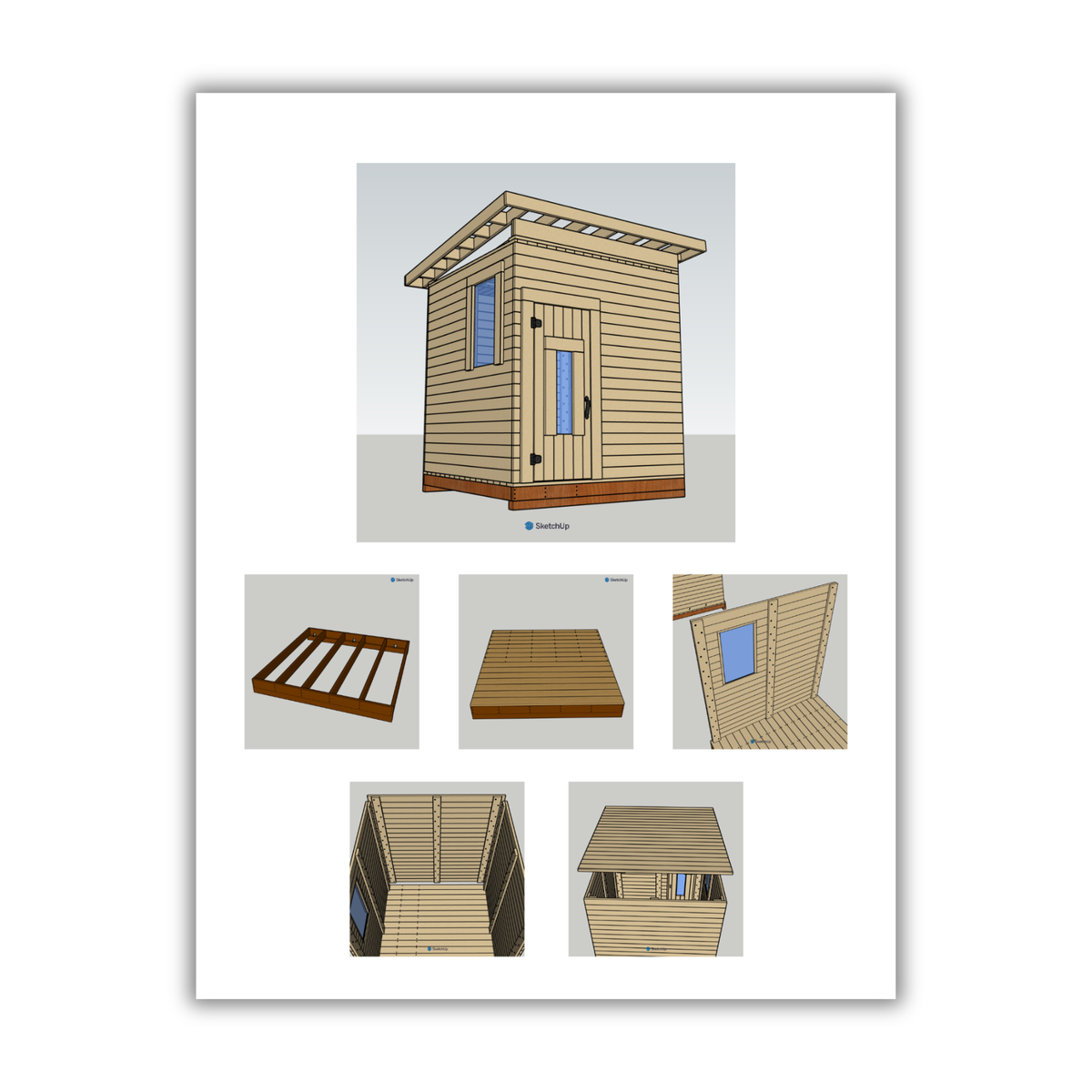 DIY 8x8 Sauna Plan – 3-Tier Bench Design