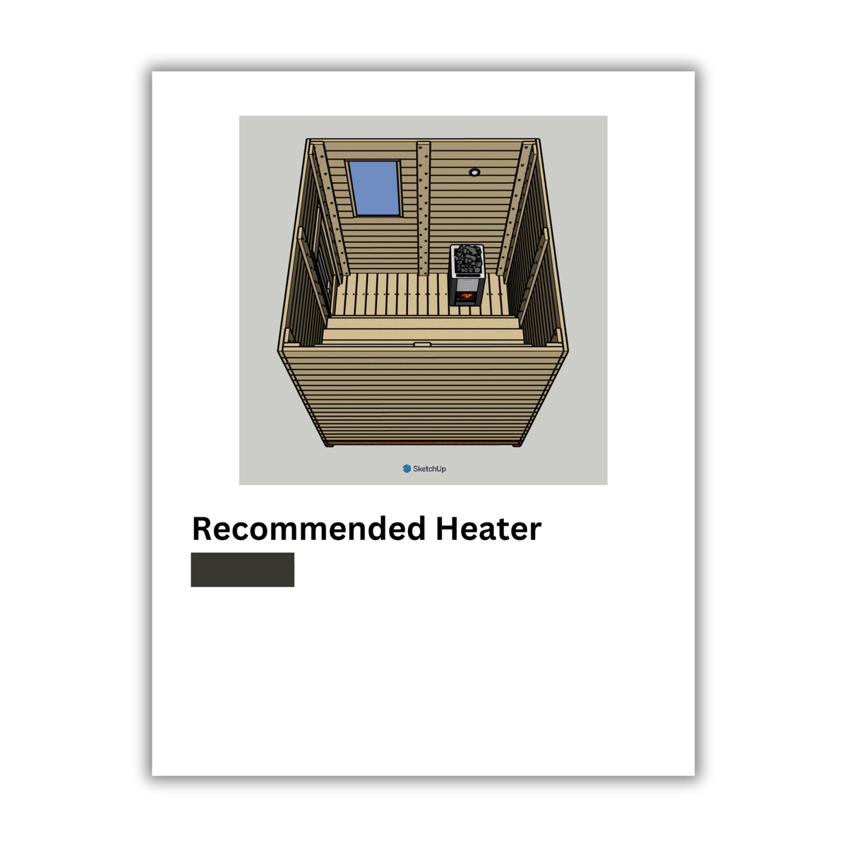 DIY 8x8 Sauna Plan – 3-Tier Bench Design