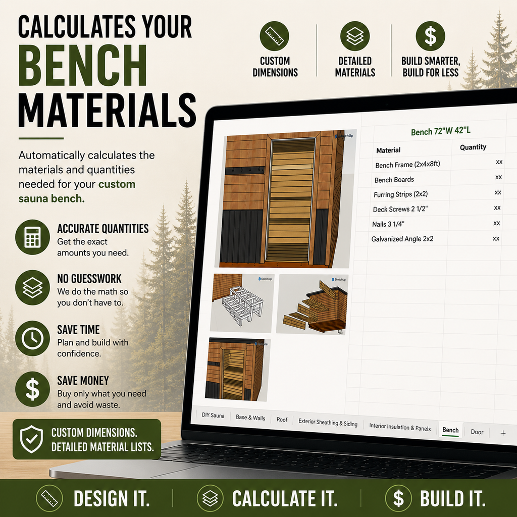 DIY Sauna Material & Cost Calculator
