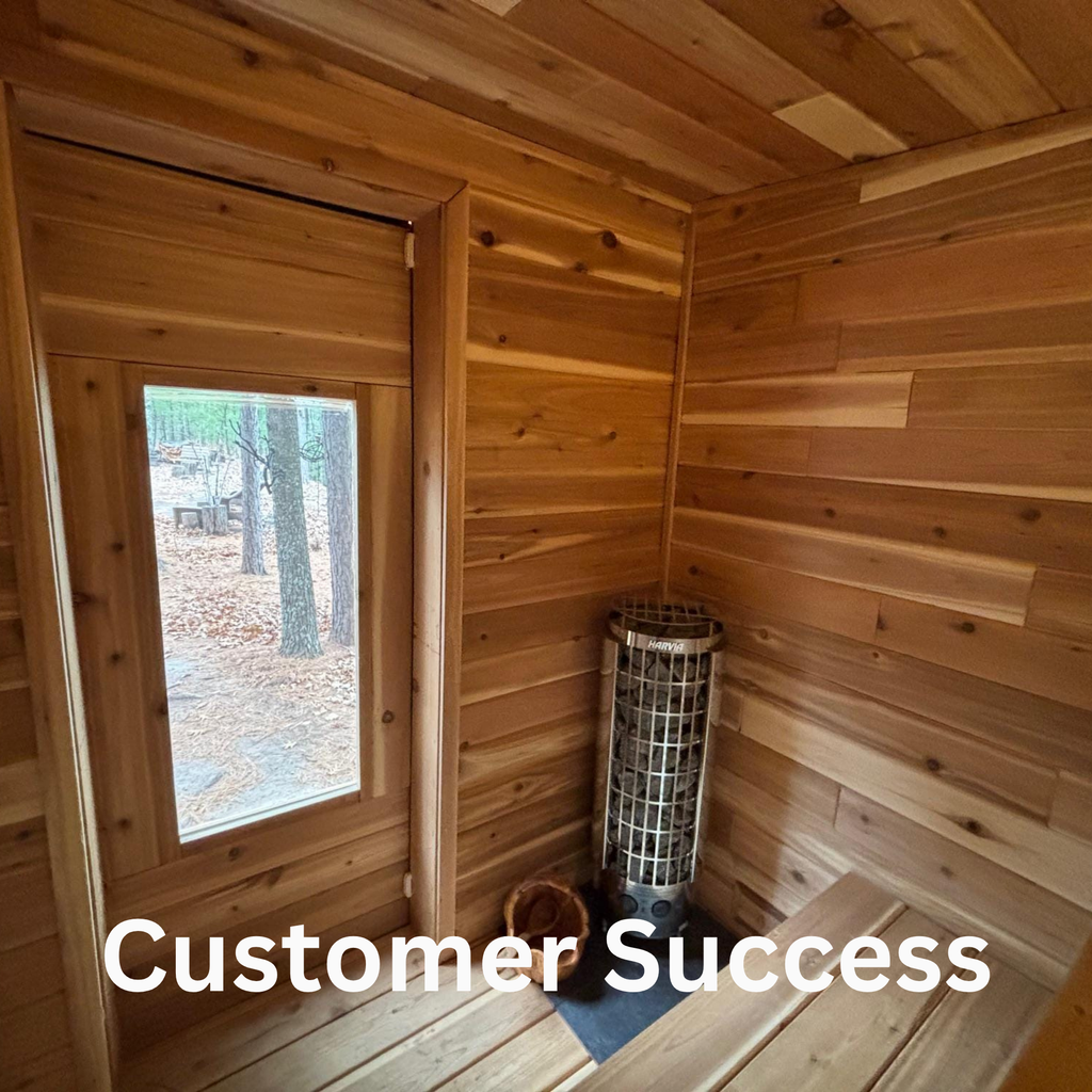 DIY Sauna Plans & Material List Bundle - 6-Person Outdoor Insulated Sauna