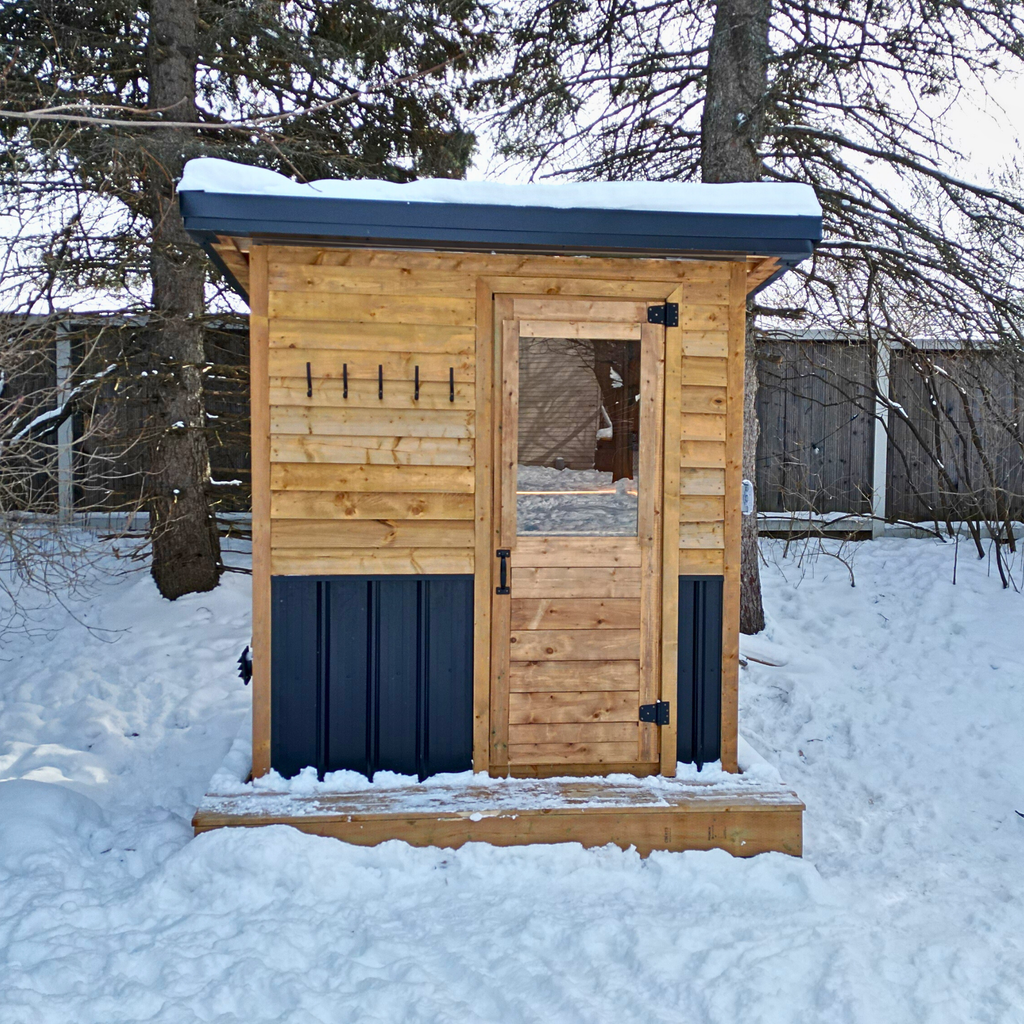 DIY Sauna Plans & Material List Bundle - 6-Person Outdoor Insulated Sauna