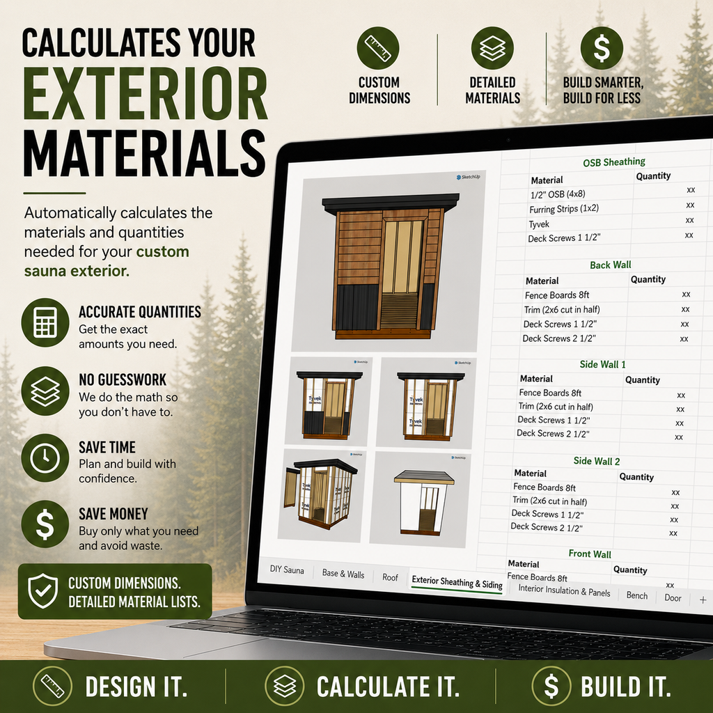 DIY Sauna Material & Cost Calculator