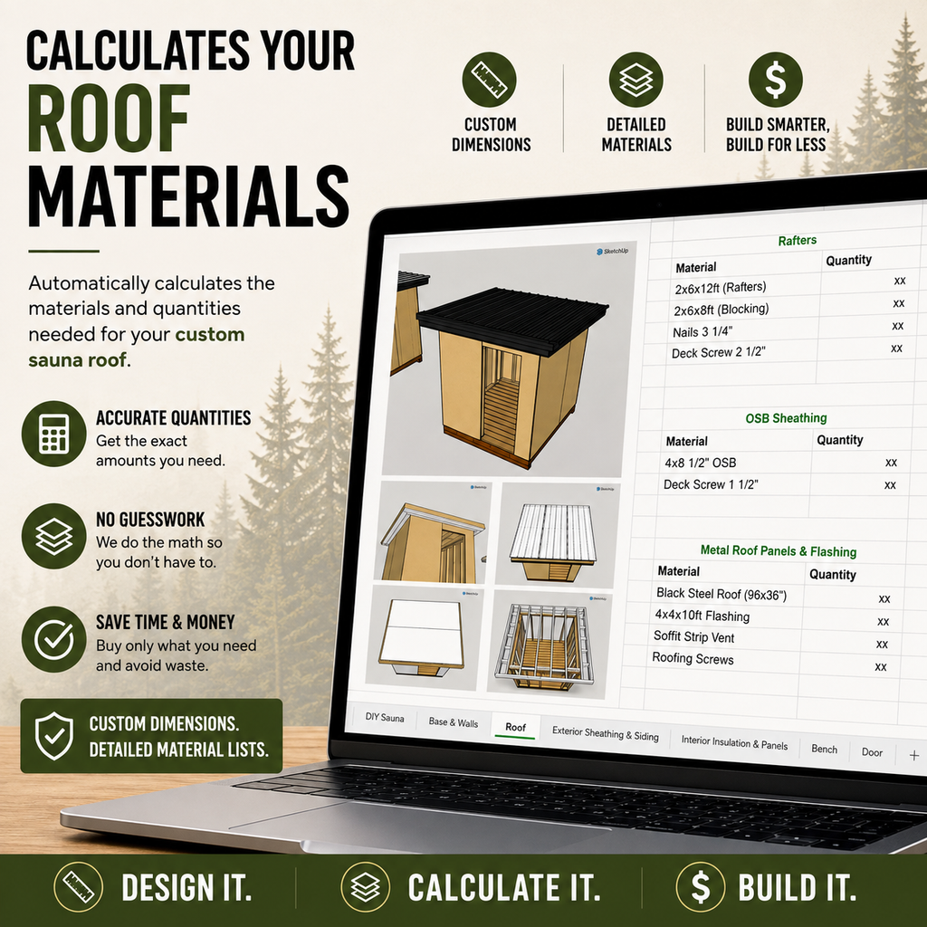 DIY Sauna Material & Cost Calculator